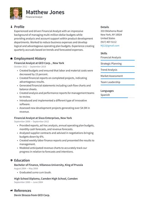 Job Resume Templates Examples