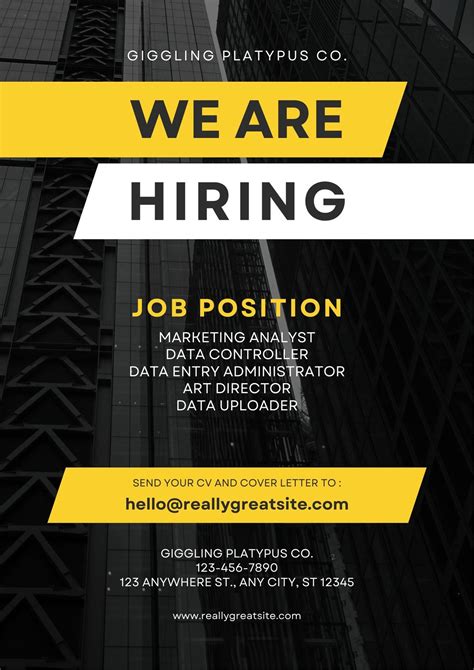 Job Vacancy Advertisement Template