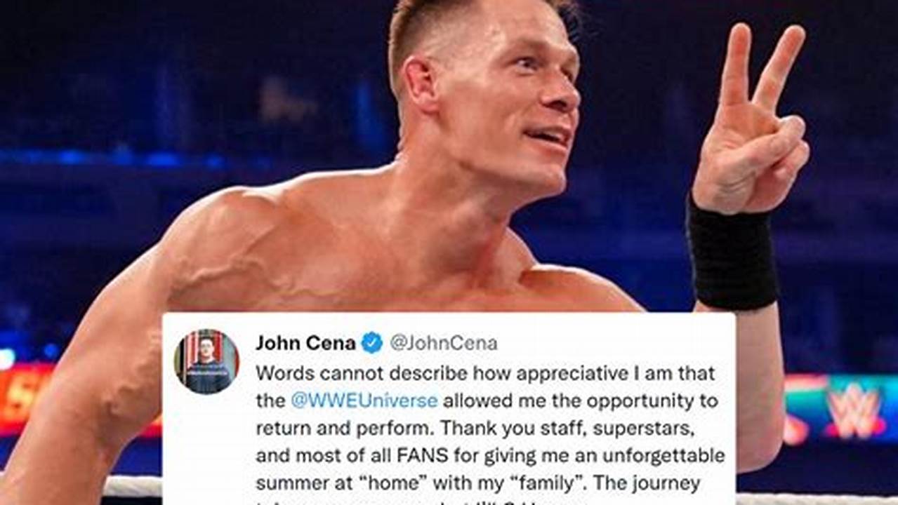 John Cena Return To Wwe 2024