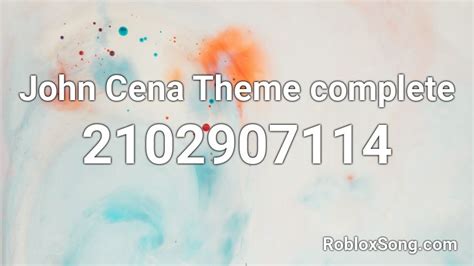John Cena Theme - Roblox Song ID - Roblox Music