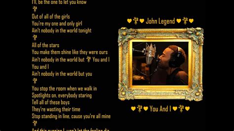 John Legend You and I lyrics Verse 1