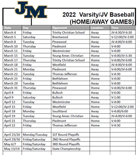 John Milledge Academy Calendar