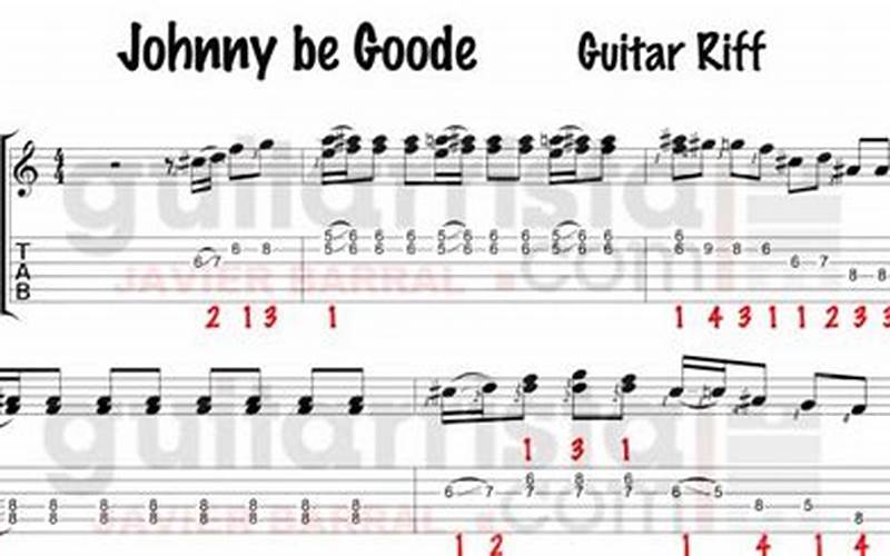 Johnny B. Goode Riff Image