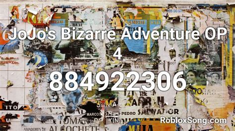 Jojo\'s Bizarre Adventure OP 4 Roblox ID
