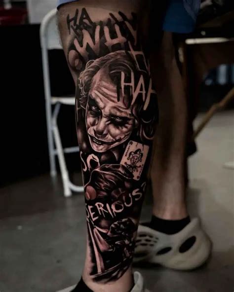 Joker Leg Tattoo