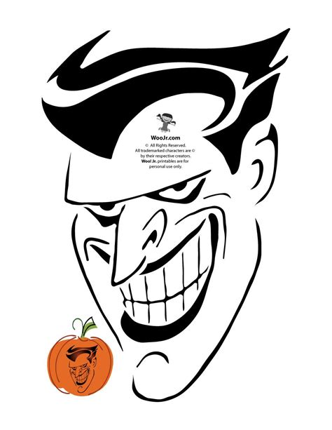Joker Pumpkin Carving Templates
