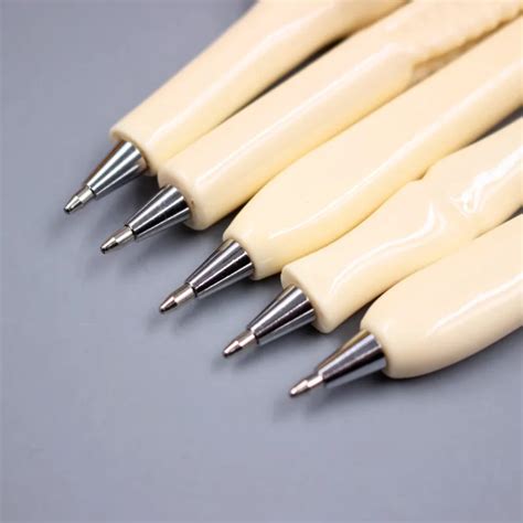 Jonvon Satone 50 Pcs Wholesale Bone Shape Ballpoint Pen Novelty Pen Writing Supplies Gifts School Office Stationery Blue Refill