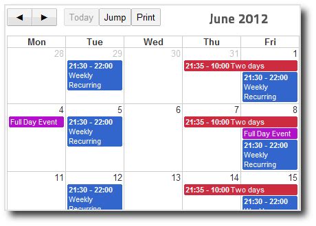 Joomla Calendar Module Free Download