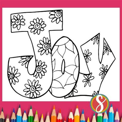 Joy Coloring Page
