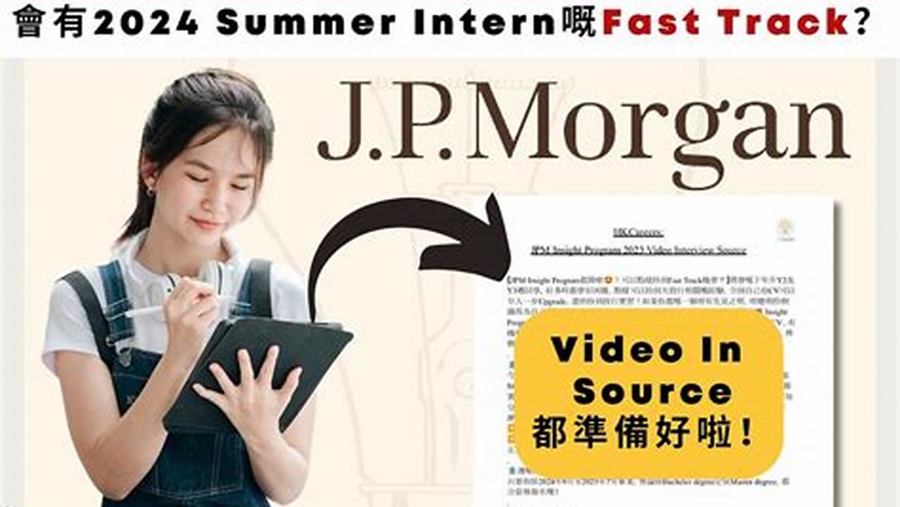 Jpm 2024 Summer Internship Program