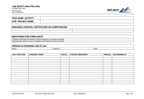 Jsa Form Template