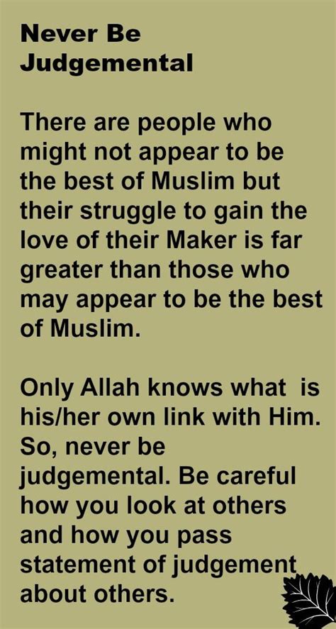 Judging Someone In Islam Quotes