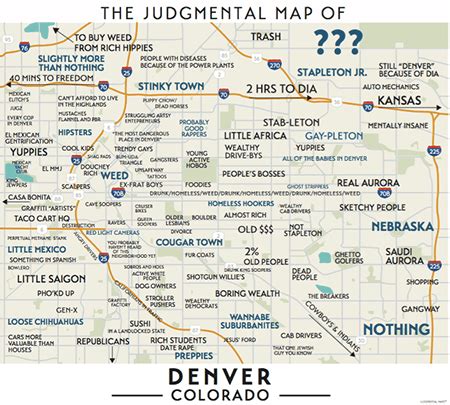 Judgemental Denver Neighborhood Map