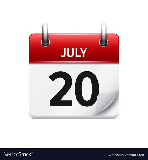 July 20th Calendar