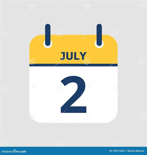 July 2nd Calendar