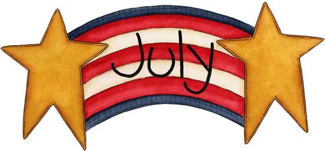 July Calendar Clipart