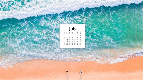 July Calendar Desktop Background