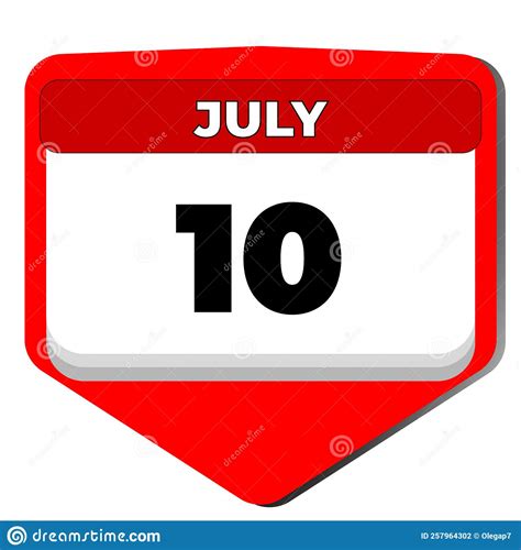 July 10th Calendar