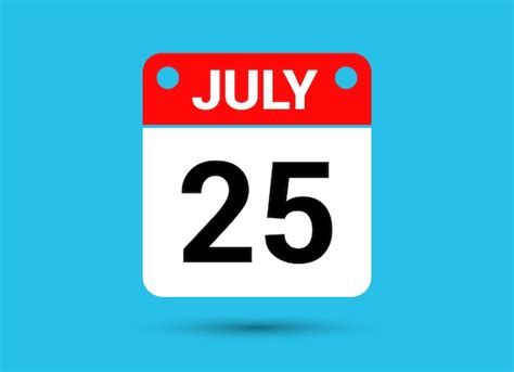 July 25 Calendar