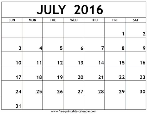 July 6 Calendar