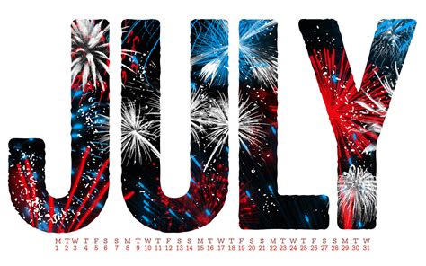 July Calendar Art