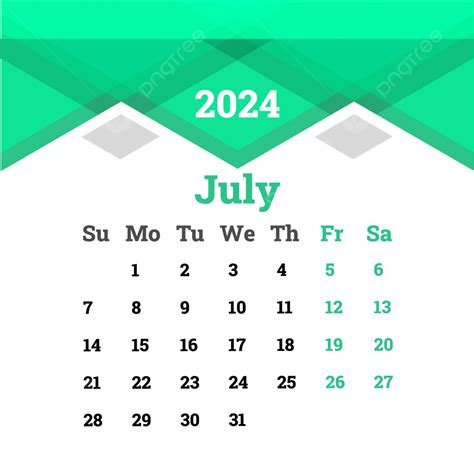 July Calendar Design