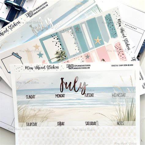 July Calendar Header Creation Process