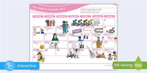 July Calendar of Events 2023