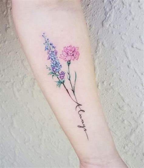 July Flower Tattoo