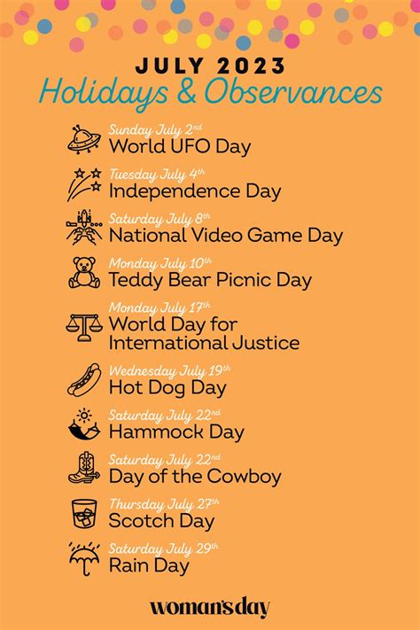 Image showcasing July's Quirky and Fun Observances