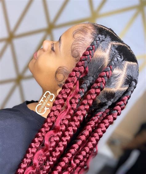 Jumbo Box Braids for a Bold Statement