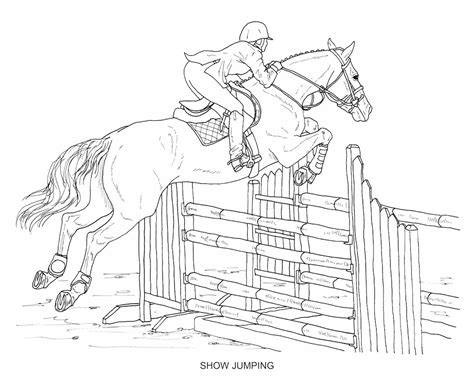 Jumping Horse Coloring Pages