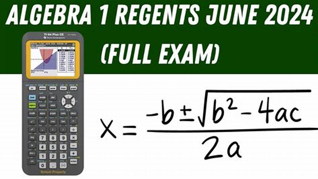 June 2024 Algebra 1 Regents Answers