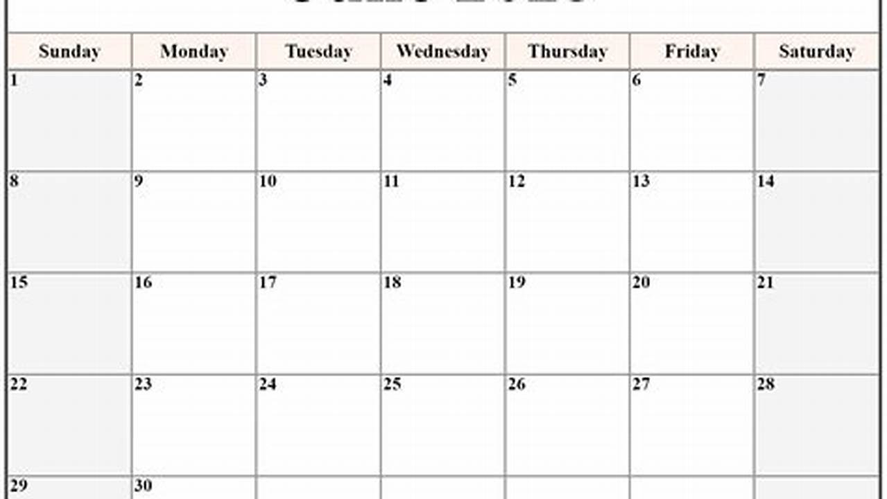 June 2025 Calendar Printable With Notes