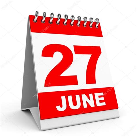 June 27th Calendar