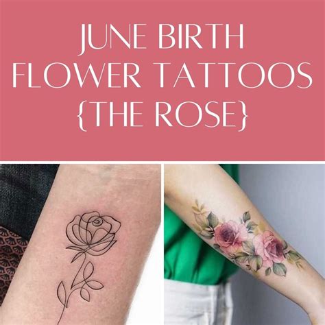 June Birth Flowers Tattoo