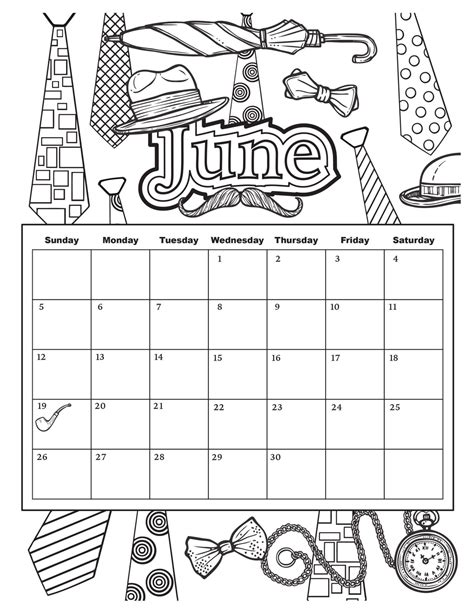 June Calendar Doodles