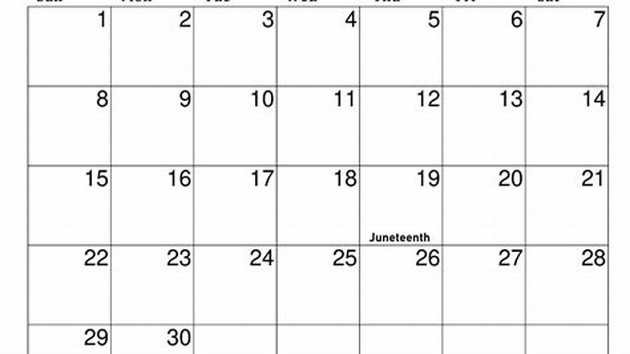 June Printable Calender