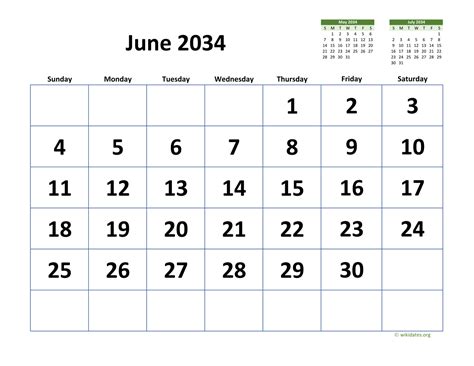 June 2034 Calendar