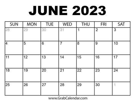 June 2923 Calendar