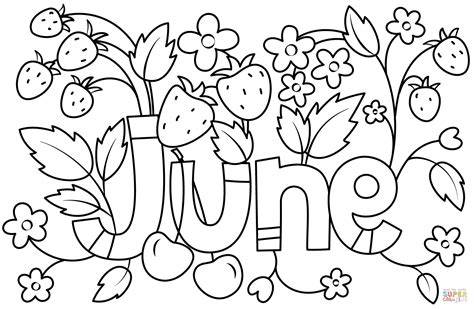 June Coloring Pages
