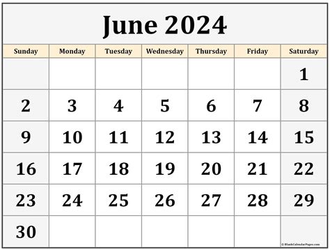 June Free Printable Calendar 2022
