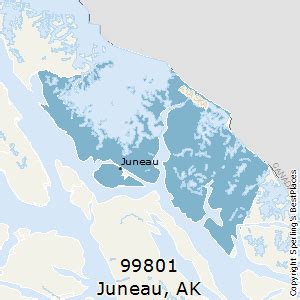 Juneau County, AK Zip Code Wall Map Red Line Style by MarketMAPS