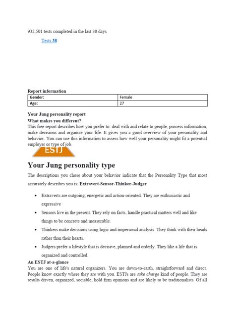 Jung Personality Test Pdf