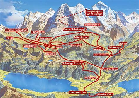 Jungfrau Travel Pass coverage map