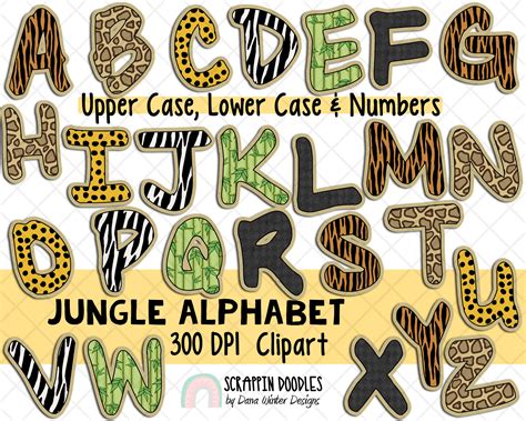 Jungle Safari Letters Printable