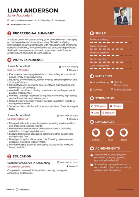 Junior Accountant Resume
