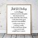 Just For Today Poem Printable
