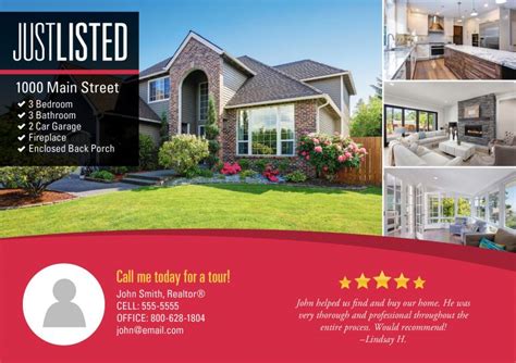 Just Listed Postcards Template Free