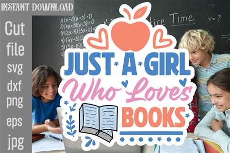 Download Just a Girl Who Loves Books SVG File - SVG Design Files